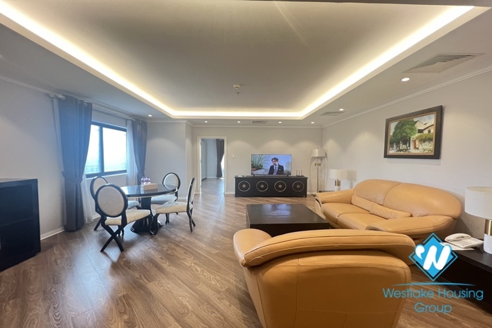 Lovely and lake view 3 bedrooms apartment for rent in Truc Bach