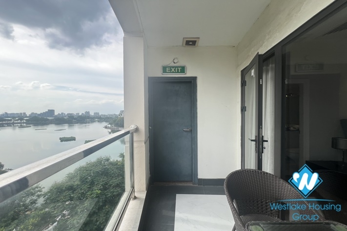 Lovely and lake view 3 bedrooms apartment for rent in Truc Bach