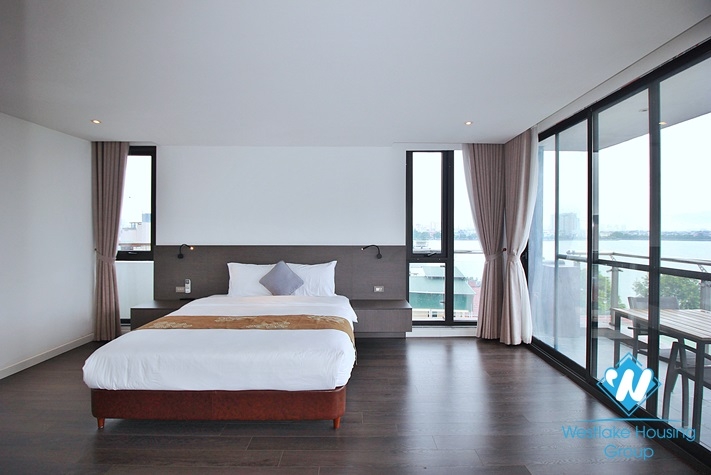 High floor and spacious 3 bedrooms apartment for rent in Quang Khanh, Tay Ho, Ha Noi