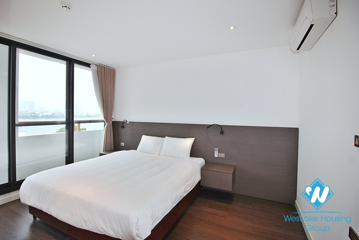 High floor and spacious 3 bedrooms apartment for rent in Quang Khanh, Tay Ho, Ha Noi