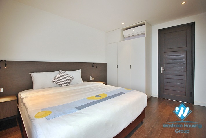 High floor and spacious 3 bedrooms apartment for rent in Quang Khanh, Tay Ho, Ha Noi