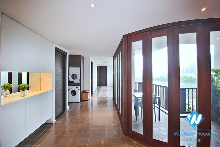 High floor and spacious 3 bedrooms apartment for rent in Quang Khanh, Tay Ho, Ha Noi