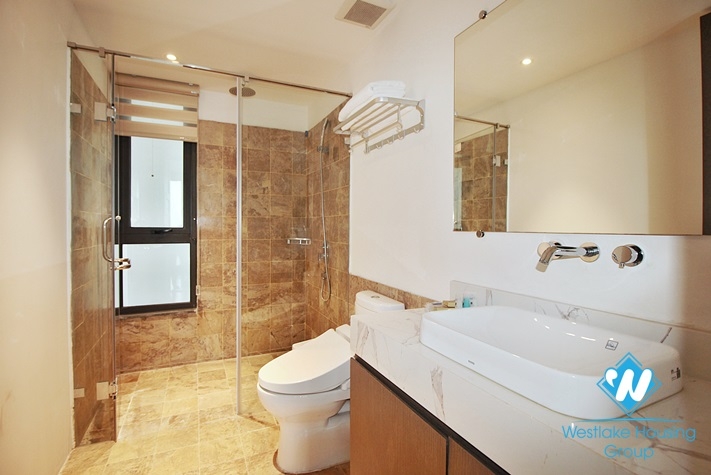 High floor and spacious 3 bedrooms apartment for rent in Quang Khanh, Tay Ho, Ha Noi
