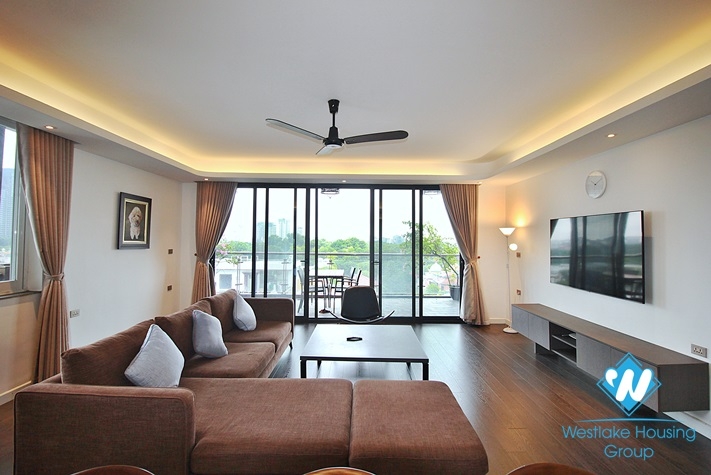 High floor and spacious 3 bedrooms apartment for rent in Quang Khanh, Tay Ho, Ha Noi