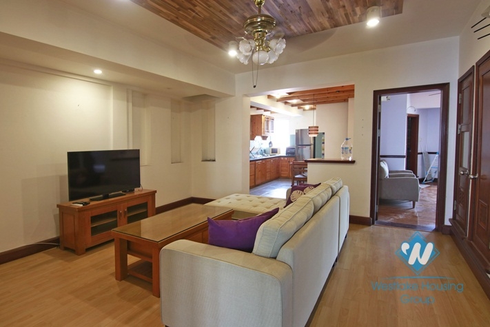 Close to Truc Bach area, lakeview spacious apartment for rent in Tay Ho, Hanoi