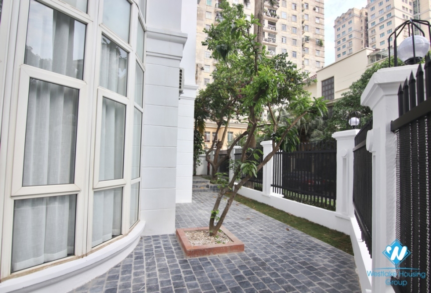 Renovated corner house for rent in G6-1 block, Ciputra, Tay Ho