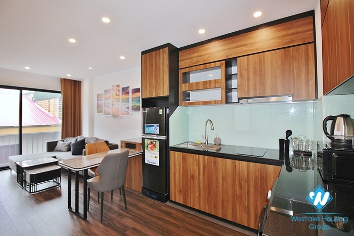 A bright one bedroom apartment for rent on Dang Thai Mai street, Tay Ho, Ha Noi
