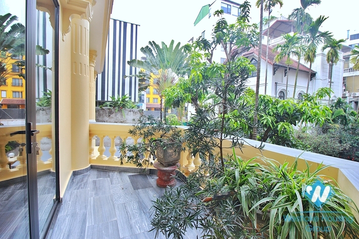 Garden house with out-door pool for rent in To Ngoc Van st, Tay Ho