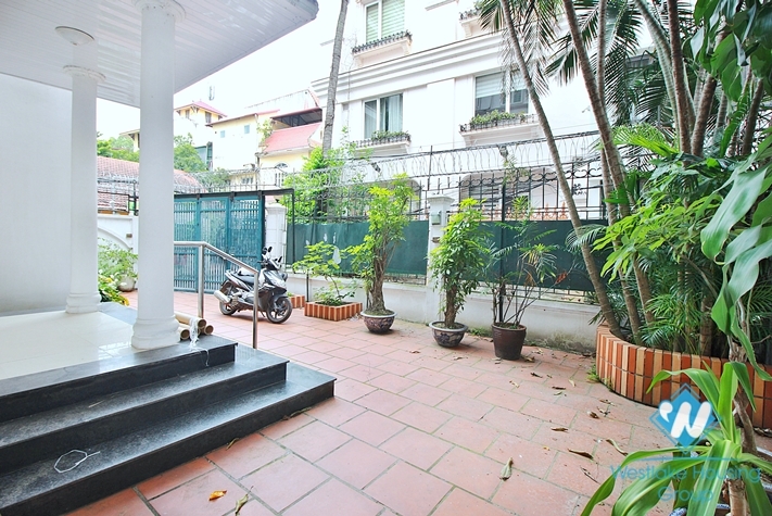 Big yard five bedroom  house in To Ngoc Van street, Tay Ho ward, Ha Noi