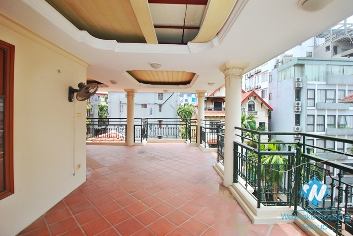 Spacious 5 bedrooms house with huge yard for rent in To Ngoc Van, Tay Ho ward, Ha Noi