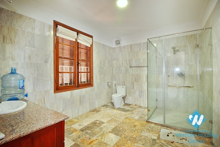 Spacious 5 bedrooms house with huge yard for rent in To Ngoc Van, Tay Ho ward, Ha Noi