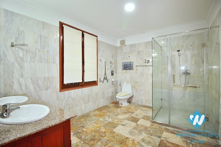 Spacious 5 bedrooms house with huge yard for rent in To Ngoc Van, Tay Ho ward, Ha Noi