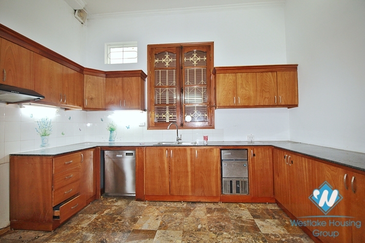 Spacious 5 bedrooms house with huge yard for rent in To Ngoc Van, Tay Ho ward, Ha Noi