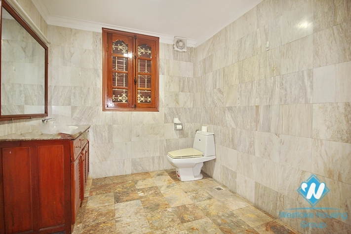 Spacious 5 bedrooms house with huge yard for rent in To Ngoc Van, Tay Ho ward, Ha Noi