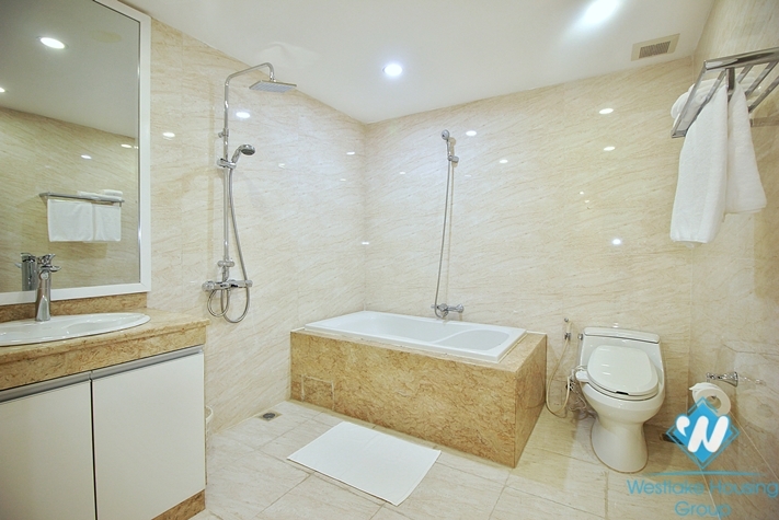 Serviced 4 bedrooms house for rent in Tay Ho ward, Ha Noi