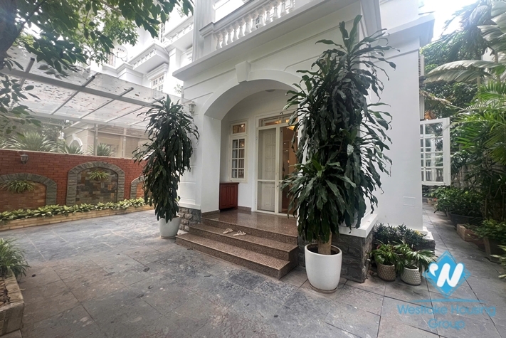 Garden 5 bedrooms house for rent in Ciputra, Tay Ho ward, Ha Noi