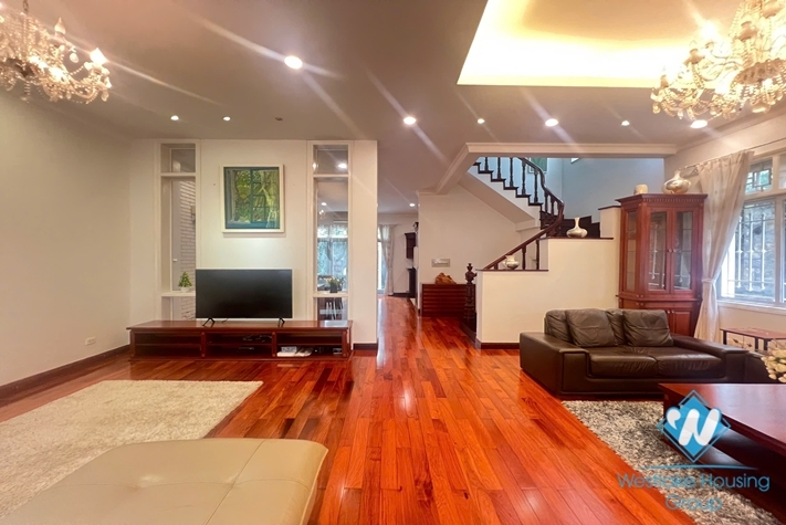 Garden 5 bedrooms house for rent in Ciputra, Tay Ho ward, Ha Noi