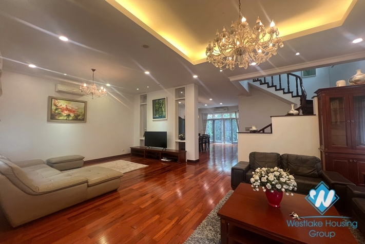 Garden 5 bedrooms house for rent in Ciputra, Tay Ho ward, Ha Noi