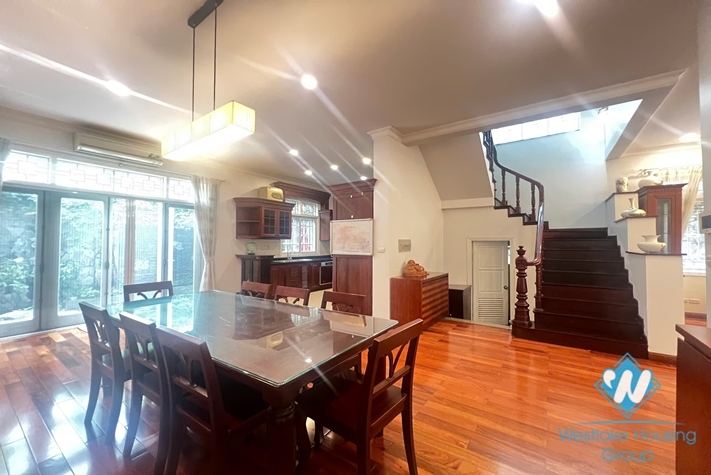 Garden 5 bedrooms house for rent in Ciputra, Tay Ho ward, Ha Noi