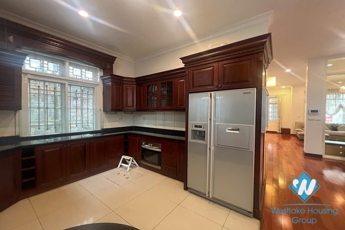 Garden 5 bedrooms house for rent in Ciputra, Tay Ho ward, Ha Noi