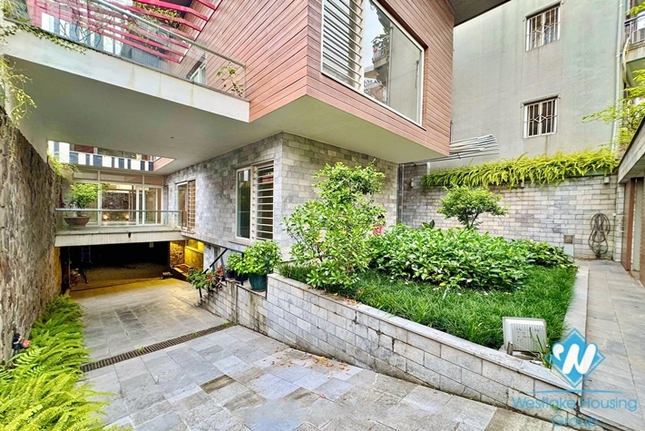 Unfurnished 4 bedrooms house for rent in To Ngoc Van st, Tay Ho ward, Ha Noi