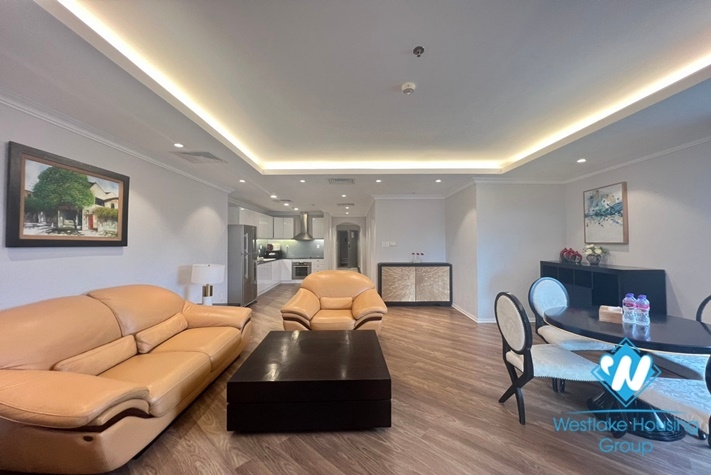 Lovely and lake view 3 bedrooms apartment for rent in Truc Bach