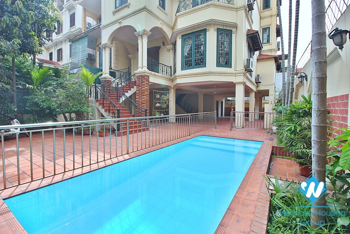 Spacious house with outdoor pool for rent in To Ngoc Van st, Tay Ho