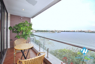 A beautiful lake view 2 bedroom apartment for rent in Nhat chieu, Tay ho