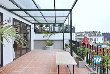 Huge balcony 1 bedroom apartment for rent in To Ngoc Van st, Tay Ho