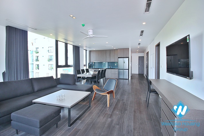 Morden and bright 3 bedrooms apartment for rent in Xuan Dieu, Tay Ho