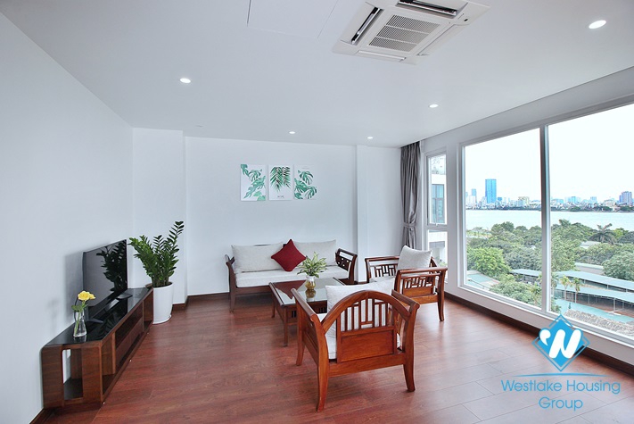 Lake view and bright 2 bedrooms apartment for rent in Xom Chua, Dang Thai Mai, Tay Ho