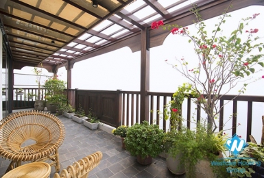 The top floor with breaking  view  apartment in Yen Phu village for lease.