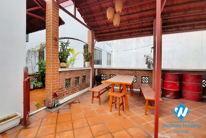 Green house with nice garden for rent in Bo De, Long Bien