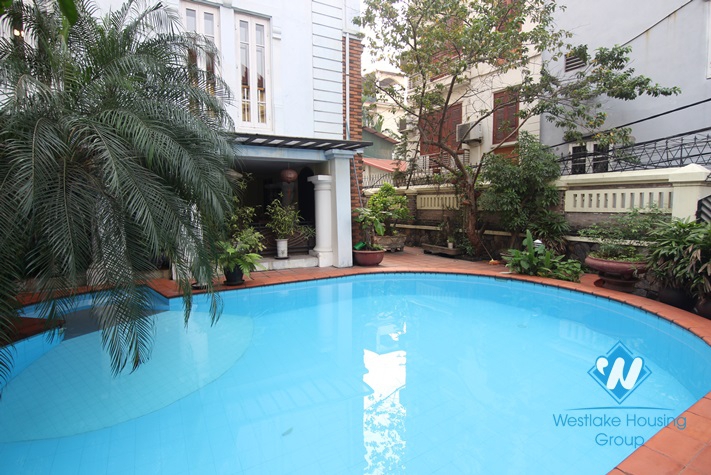 Stunning villa with swimming pool for rent in Tay Ho, Hanoi