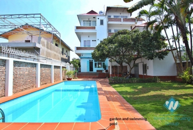 Garden and swimming pool villa rental nestled in a peaceful neighborhood of Tay Ho