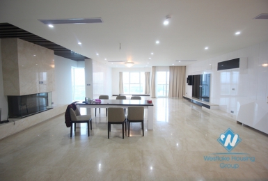 A brand new and high quality apartment of 267 m2 located on high floor with nice view for rent in L tower Ciputa, Hanoi 