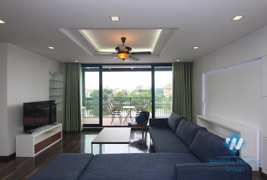 Duplex 4 bedrooms apartment with lake view for rent in Au Co st, Tay Ho area