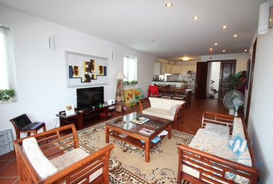 Good quality lake view 2 bedrooms apartment for rent in Truc Bach, Hanoi
